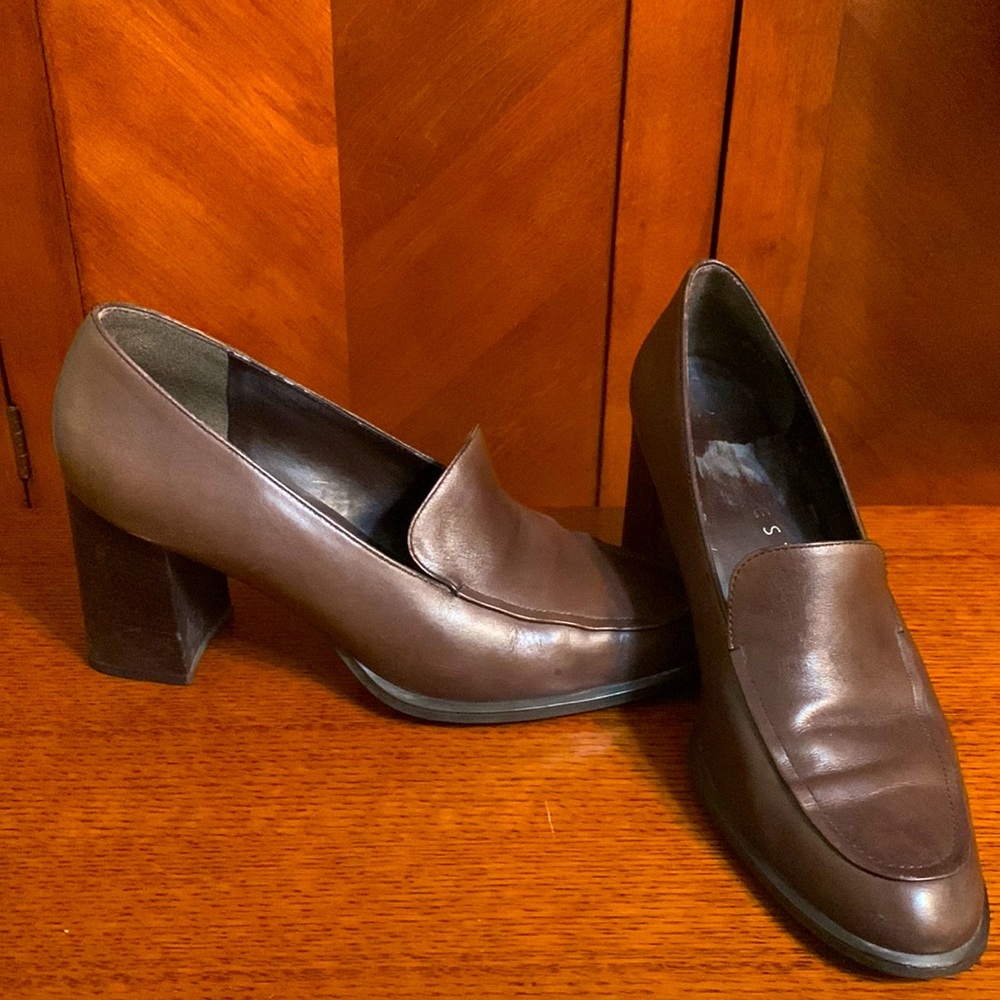 Ladies Brown Leather Heels by Nine West